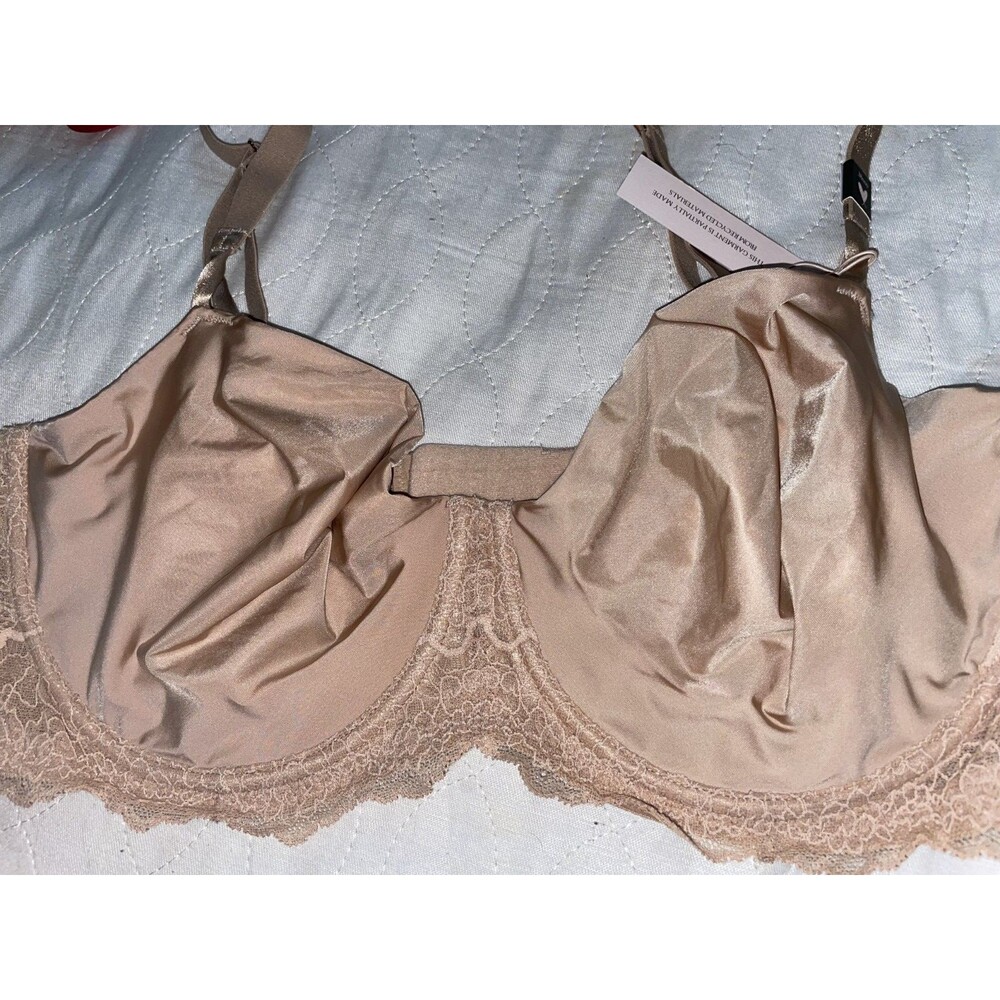 VICTORIA SECRET DREAM Angels PUSH UP without padding BRA Wicked Lace 38DDD Nude